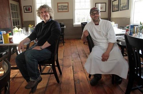Owner Edward Taylor, left, is the fish and chef-owner Michael Kaphan is the farmer at their new restaurant Purdy's Farmer and the Fish in North Salem.